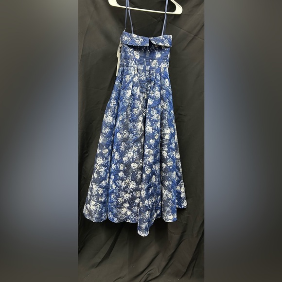 Mac Duggal Blue and White Strapless Dress - Picture 5 of 9